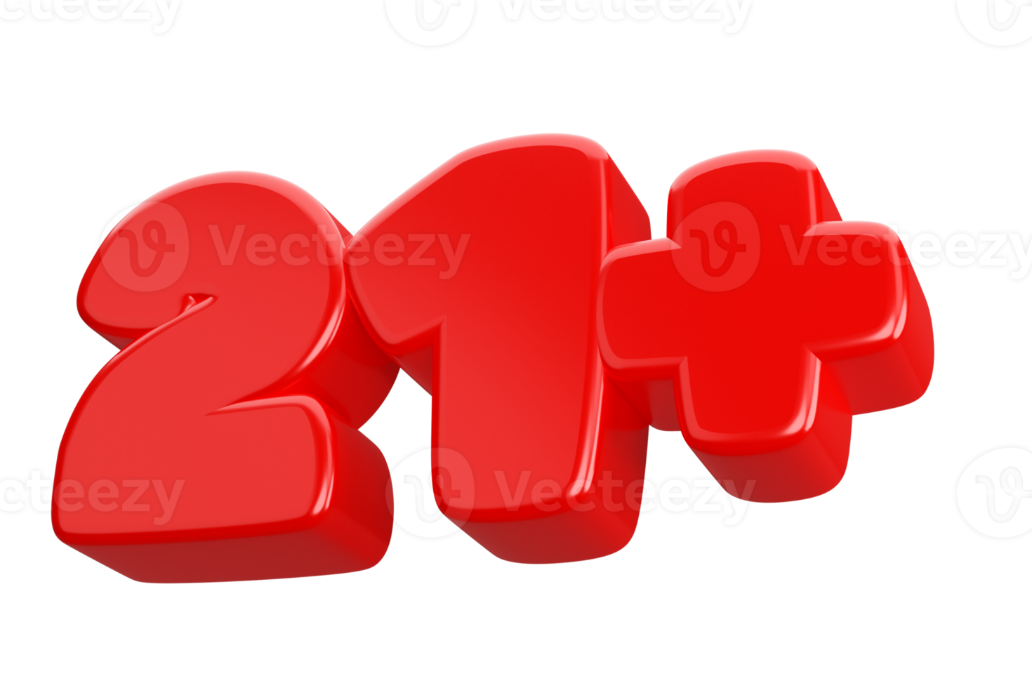 21 plus 3d word text png