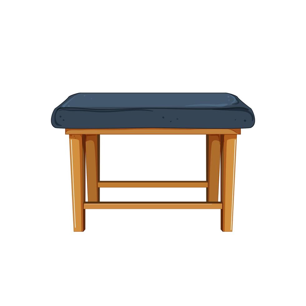 furniture bench bedroom cartoon vector illustration