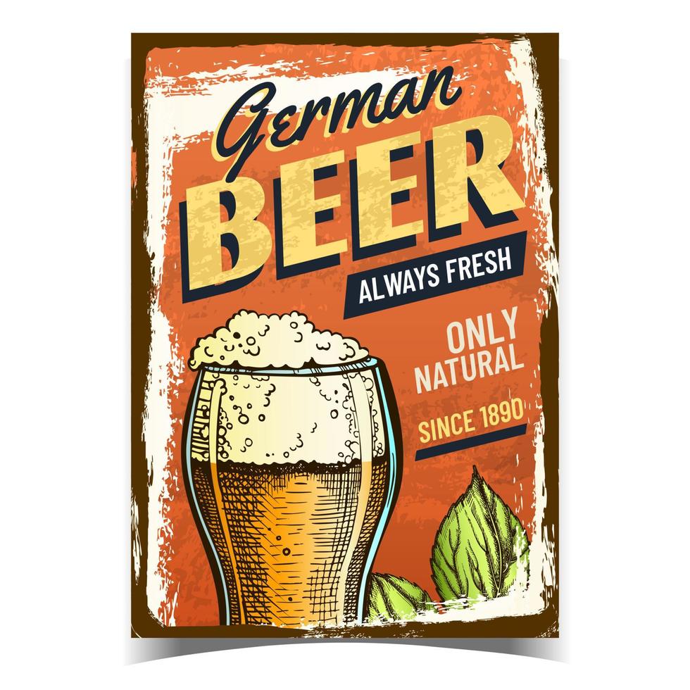 Beer German Alcohol Drink Advertise Banner Vector 17421268 Vector Art
