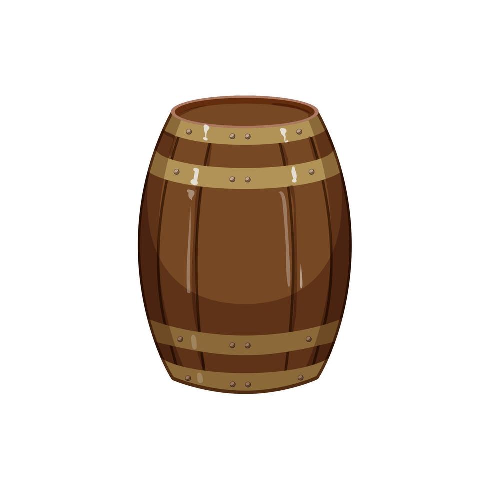 old barrel wine cartoon vector illustration