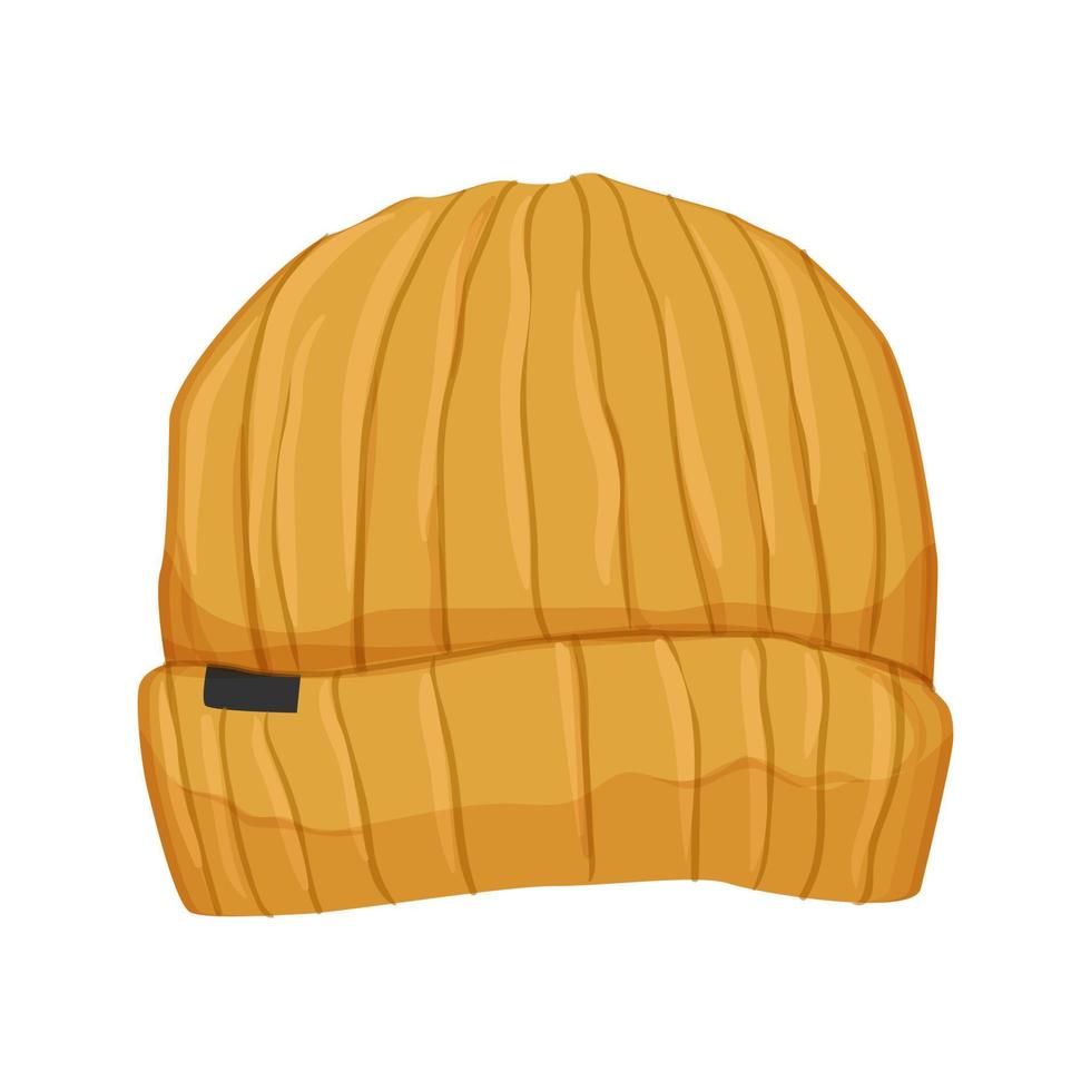 ilustración de vector de icono de color de gorro en blanco