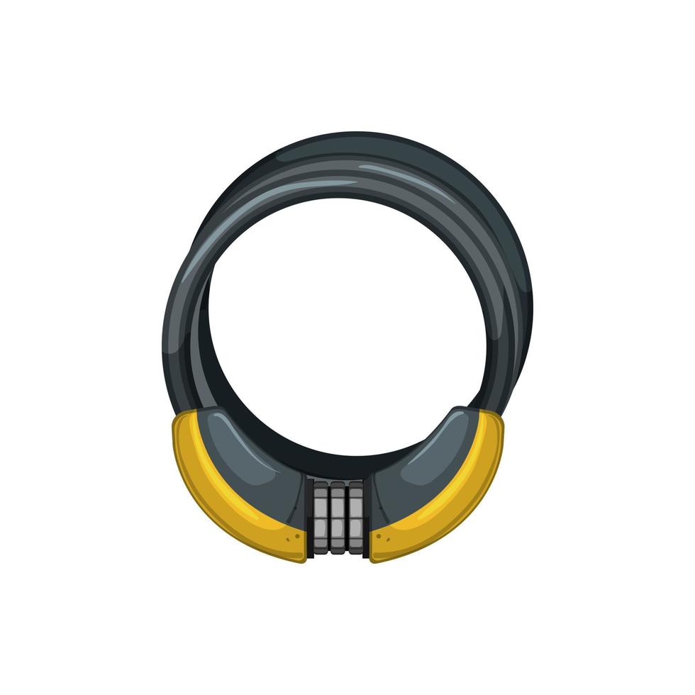 ride bicycle lock cartoon vector illustration