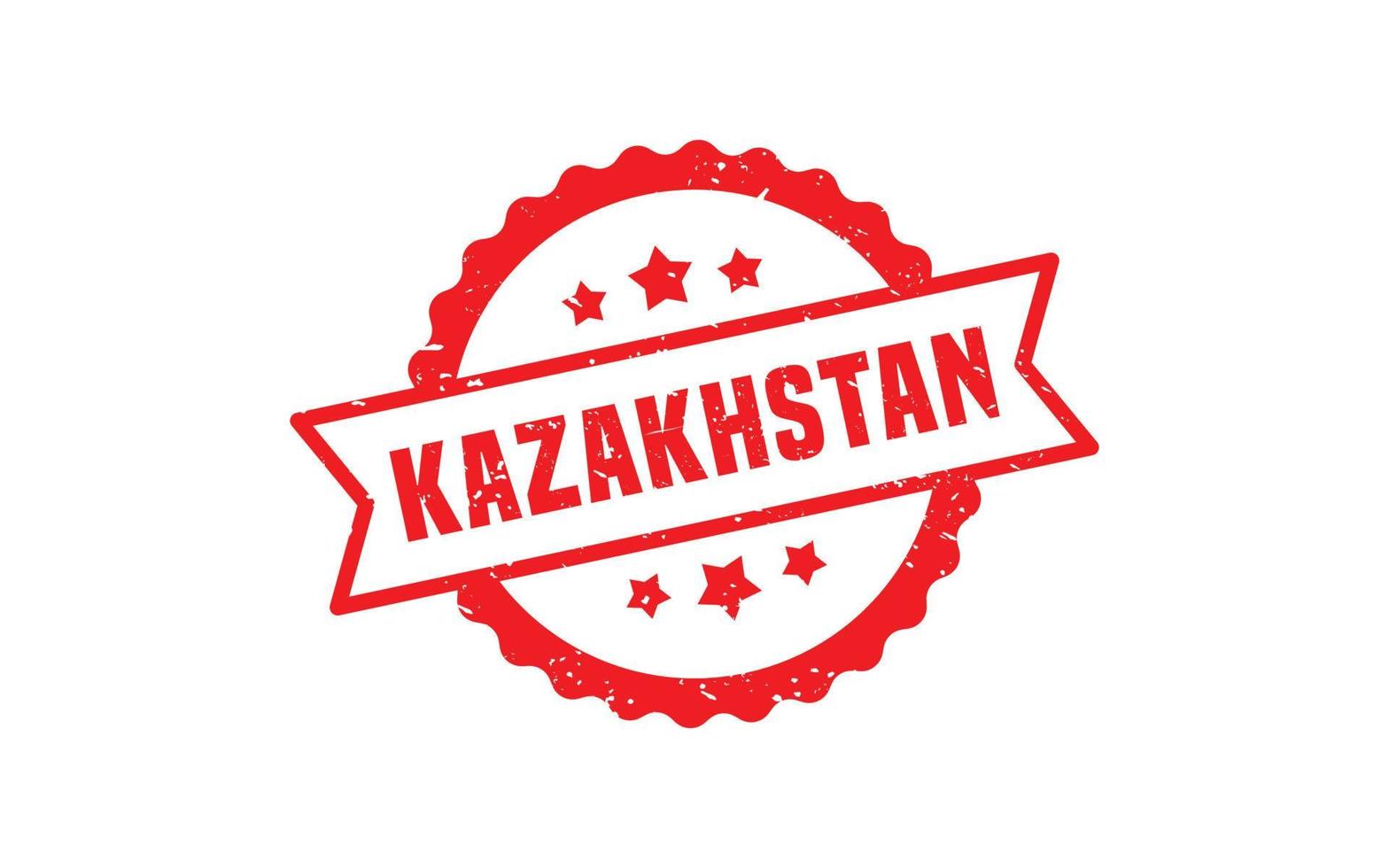 KAZAKHSTAN stamp rubber with grunge style on white background vector