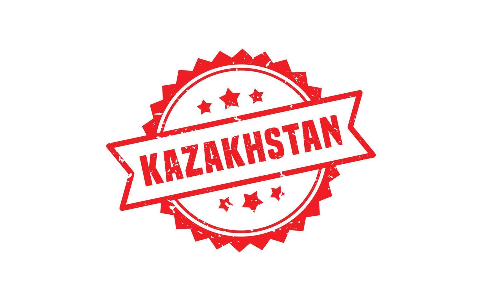 KAZAKHSTAN stamp rubber with grunge style on white background vector