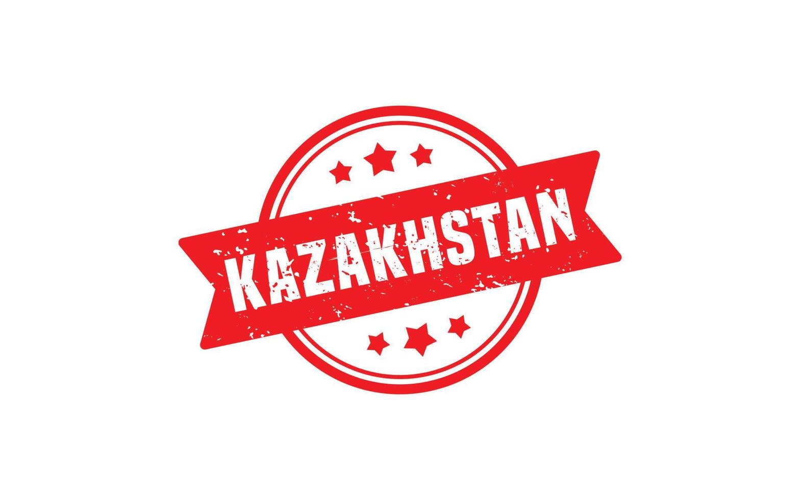 KAZAKHSTAN stamp rubber with grunge style on white background vector