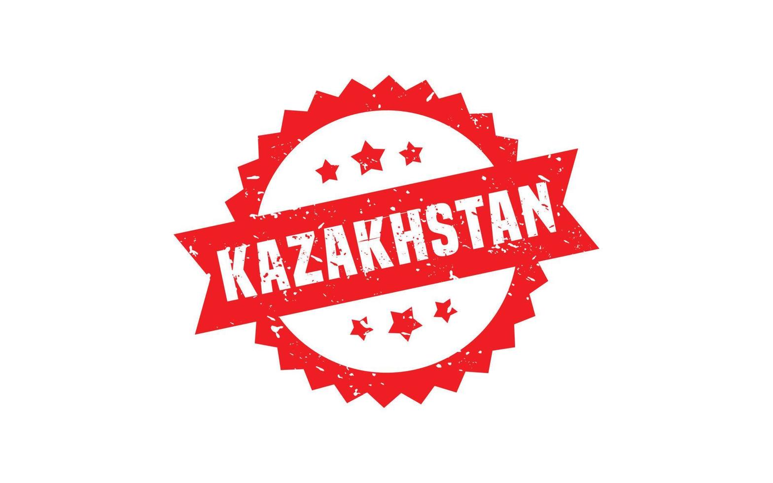 KAZAKHSTAN stamp rubber with grunge style on white background vector