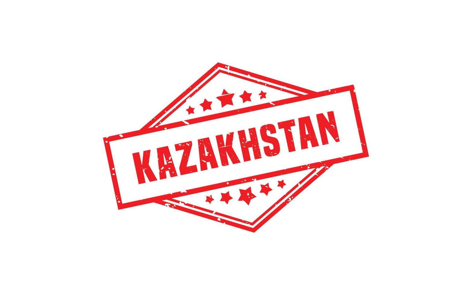 KAZAKHSTAN stamp rubber with grunge style on white background vector