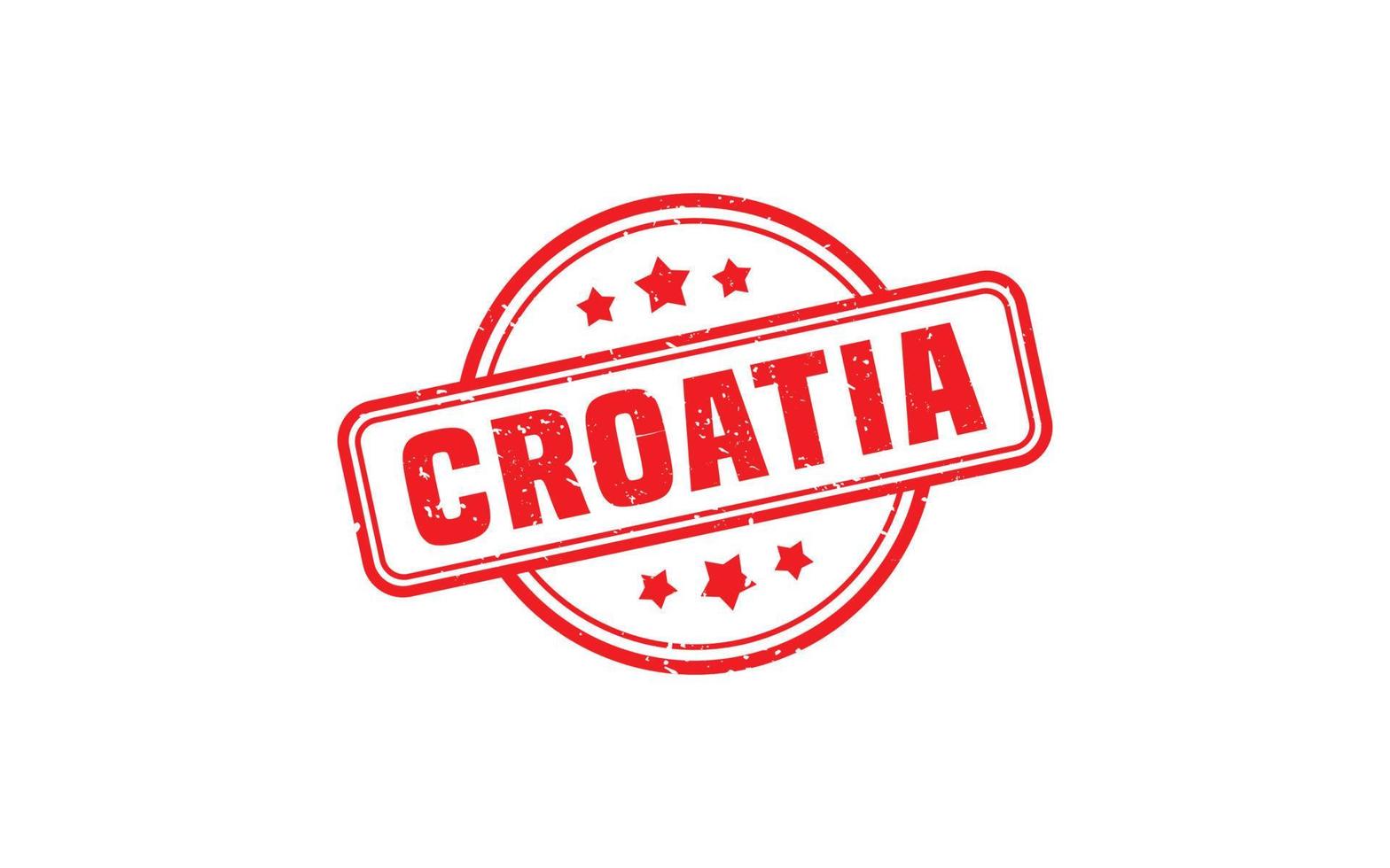 goma de sello croacia con estilo grunge sobre fondo blanco vector