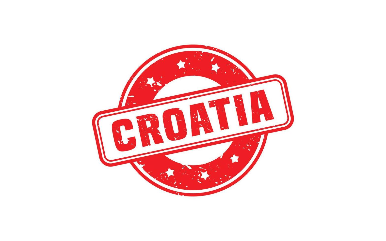 goma de sello croacia con estilo grunge sobre fondo blanco vector