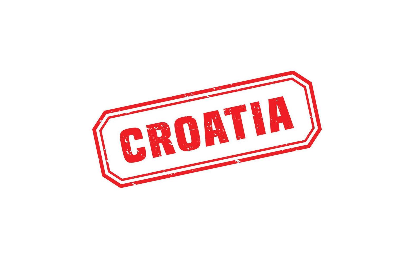 goma de sello croacia con estilo grunge sobre fondo blanco vector