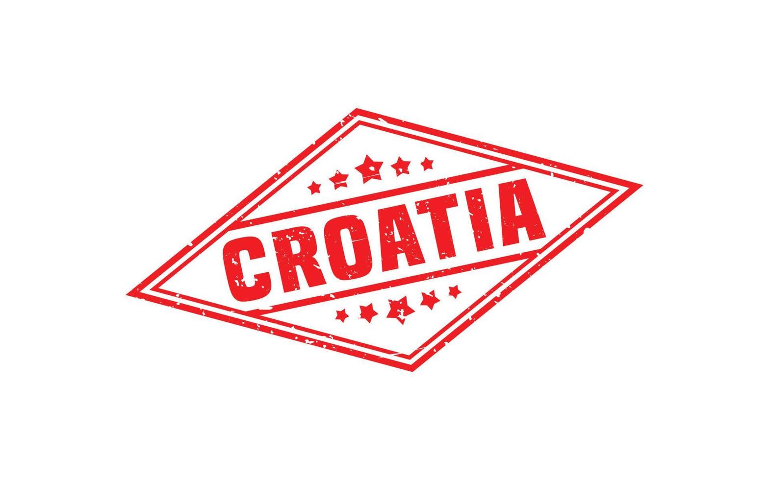 CROATIA stamp rubber with grunge style on white background vector