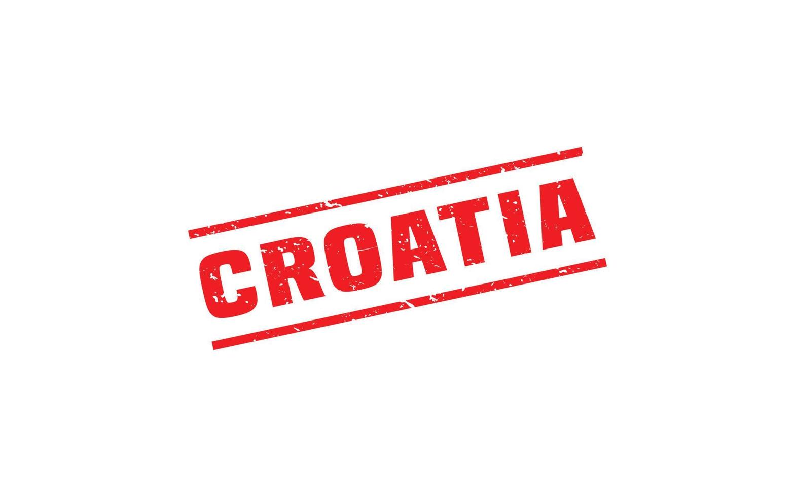 CROATIA stamp rubber with grunge style on white background vector