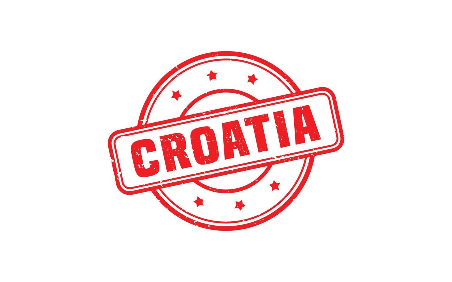 CROATIA stamp rubber with grunge style on white background vector