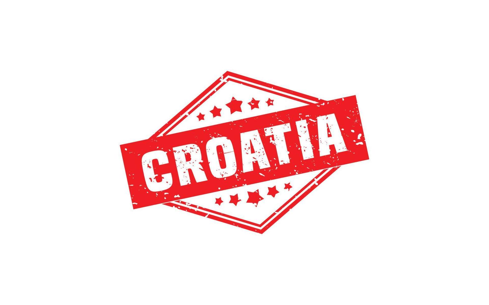 CROATIA stamp rubber with grunge style on white background vector