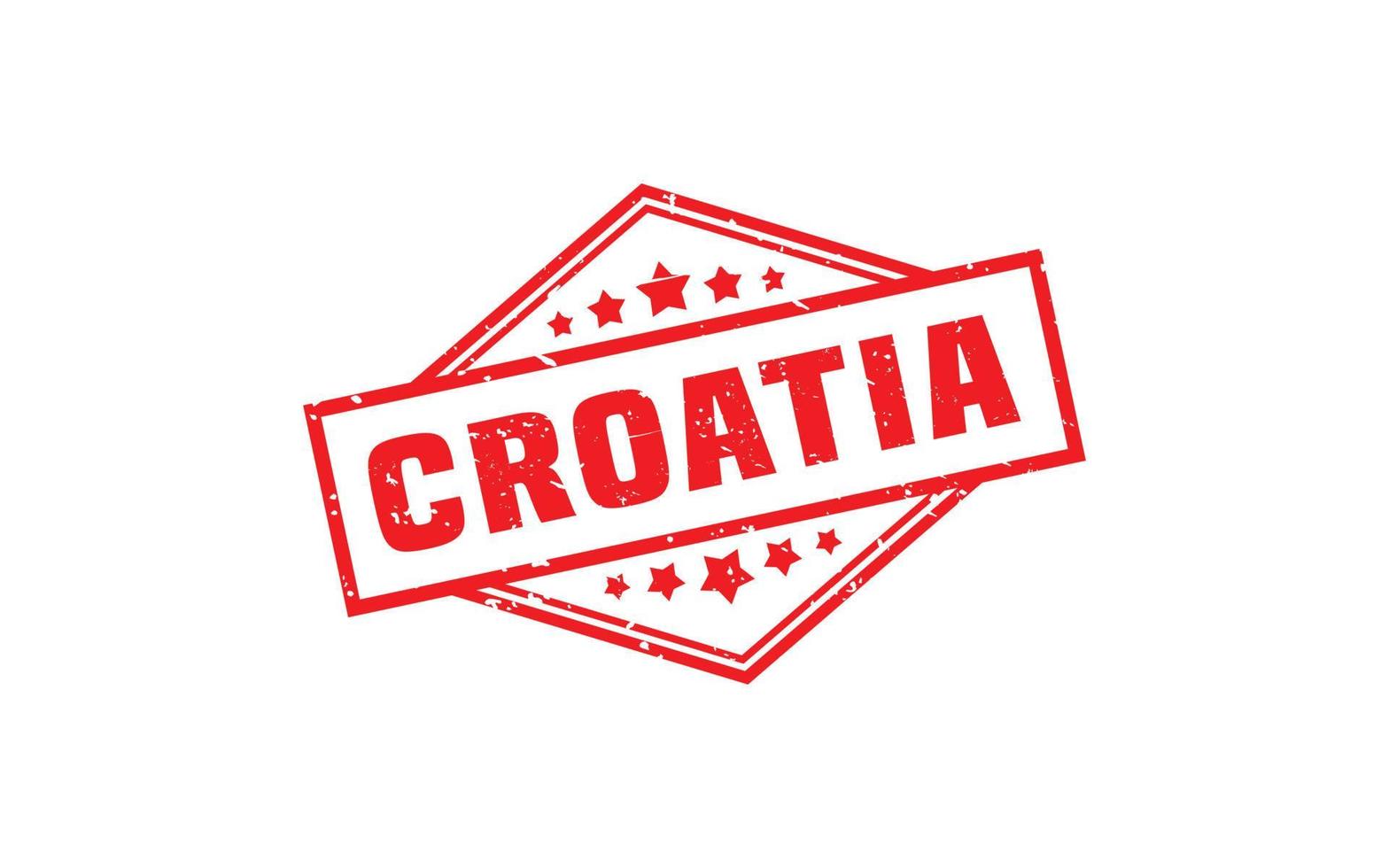 goma de sello croacia con estilo grunge sobre fondo blanco vector