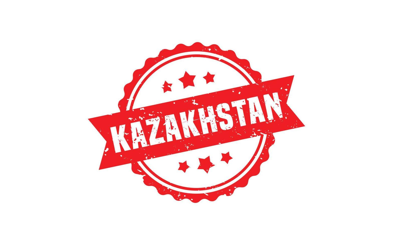 KAZAKHSTAN stamp rubber with grunge style on white background vector