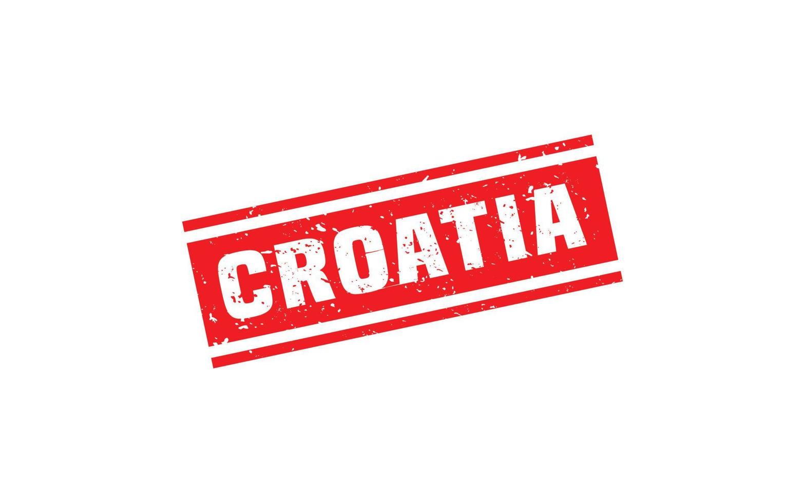 CROATIA stamp rubber with grunge style on white background vector