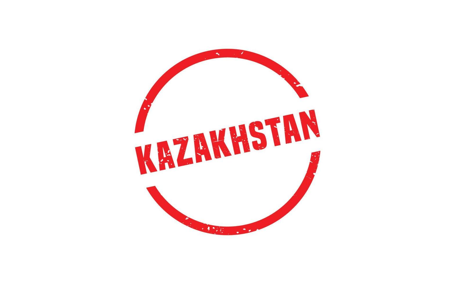 caucho de sello de kazajstán con estilo grunge sobre fondo blanco vector