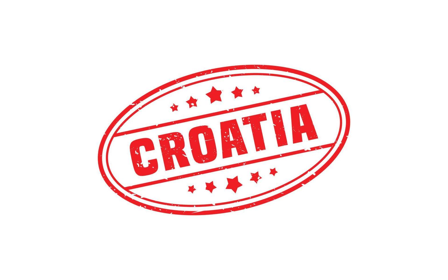 goma de sello croacia con estilo grunge sobre fondo blanco vector