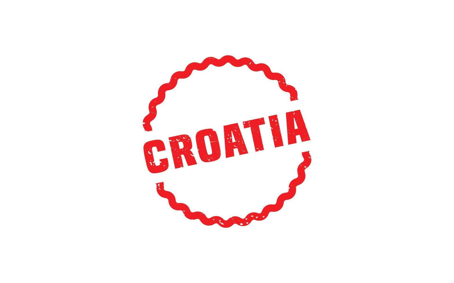 goma de sello croacia con estilo grunge sobre fondo blanco vector