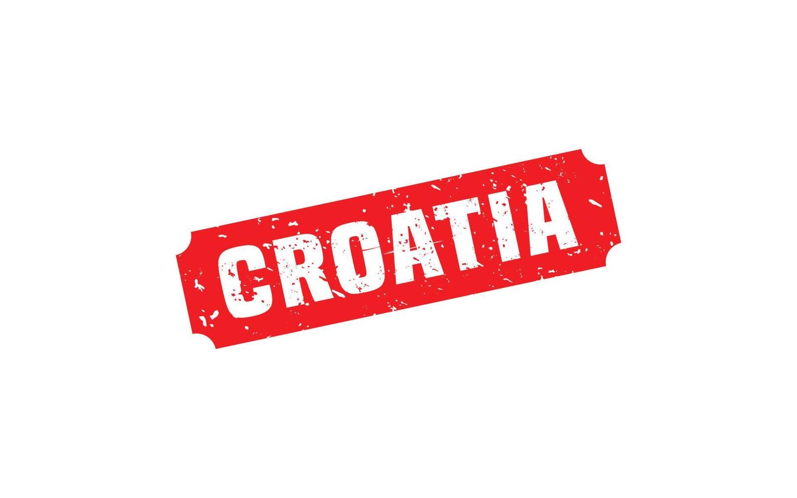 CROATIA stamp rubber with grunge style on white background vector