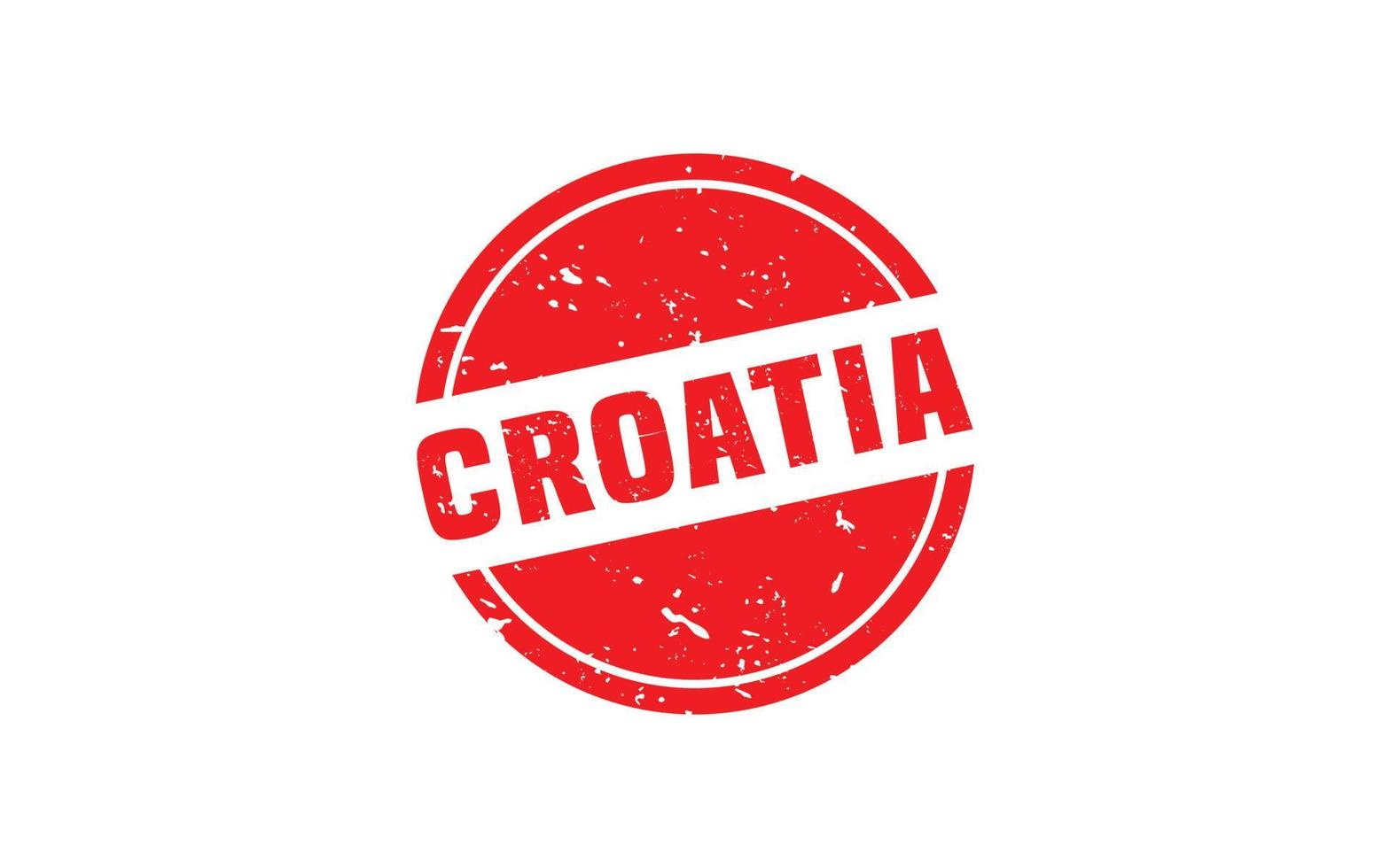 CROATIA stamp rubber with grunge style on white background vector