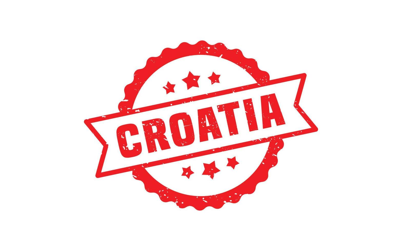 CROATIA stamp rubber with grunge style on white background vector