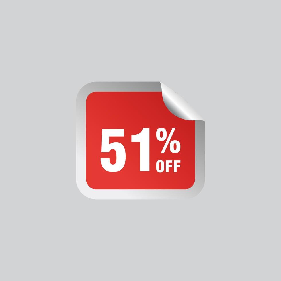 51 discount, Sales Vector badges for Labels, , Stickers, Banners, Tags, Web Stickers, New offer. Discount origami sign banner.
