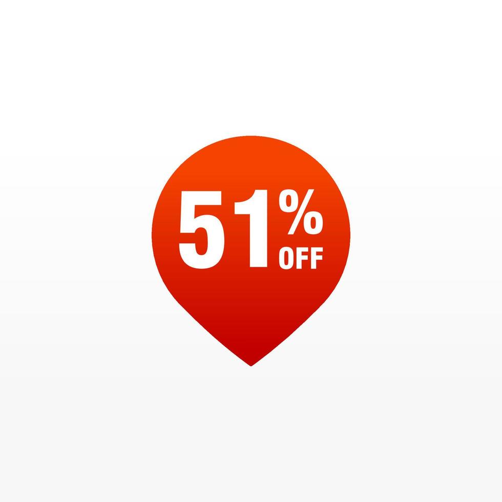 51 discount, Sales Vector badges for Labels, , Stickers, Banners, Tags, Web Stickers, New offer. Discount origami sign banner.