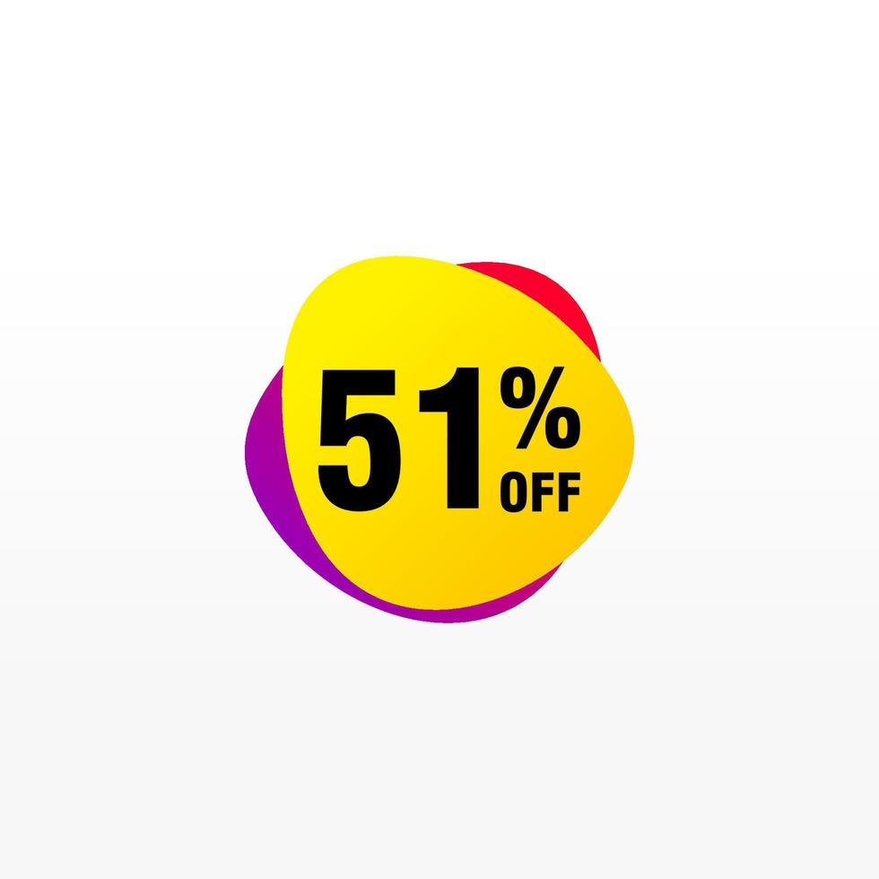 51 discount, Sales Vector badges for Labels, , Stickers, Banners, Tags, Web Stickers, New offer. Discount origami sign banner.