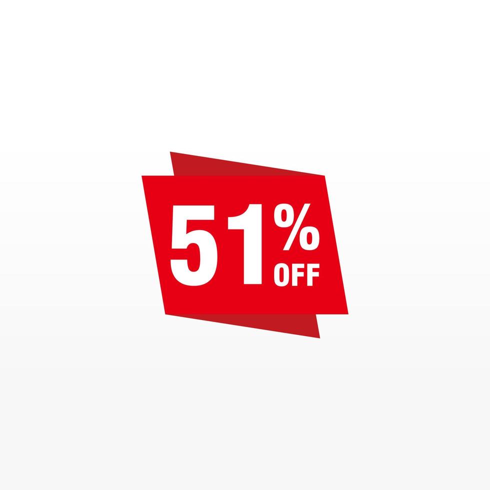 51 discount, Sales Vector badges for Labels, , Stickers, Banners, Tags, Web Stickers, New offer. Discount origami sign banner.