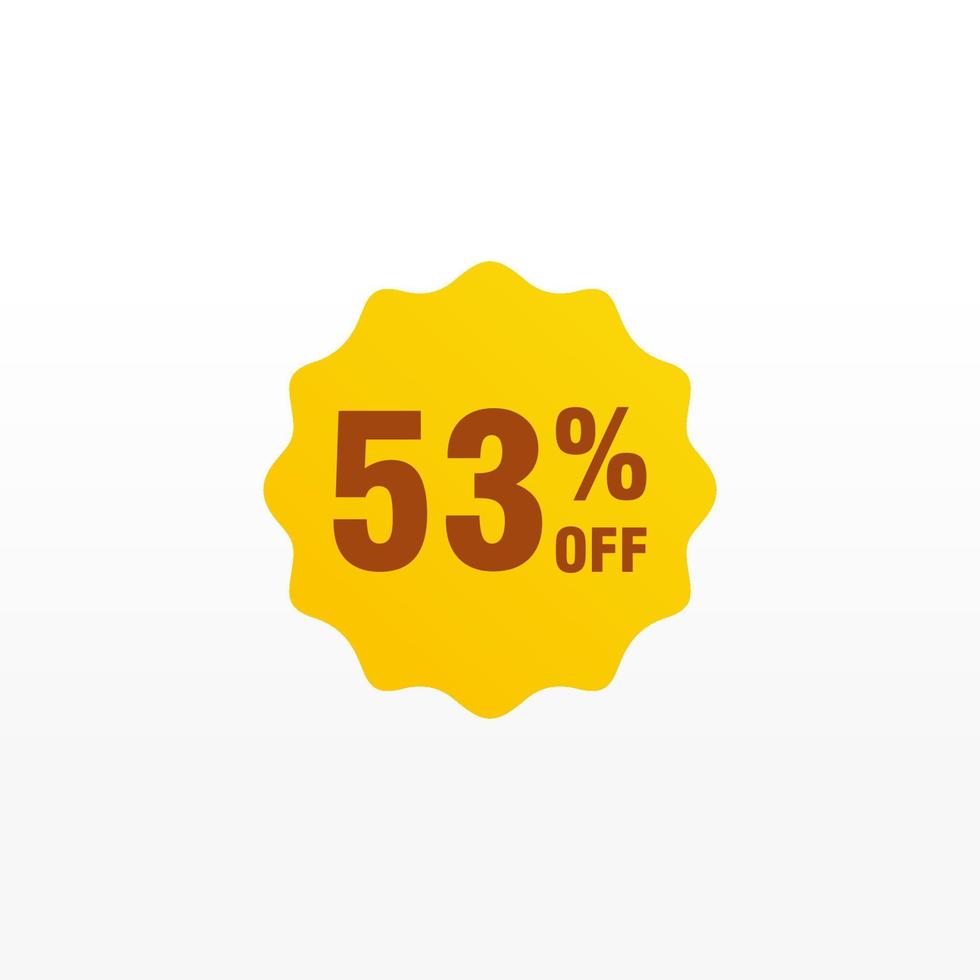 53 discount, Sales Vector badges for Labels, , Stickers, Banners, Tags, Web Stickers, New offer. Discount origami sign banner.