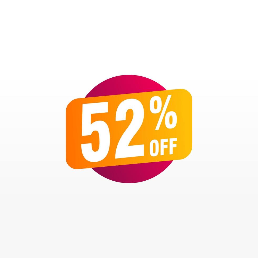 52 discount, Sales Vector badges for Labels, , Stickers, Banners, Tags, Web Stickers, New offer. Discount origami sign banner.