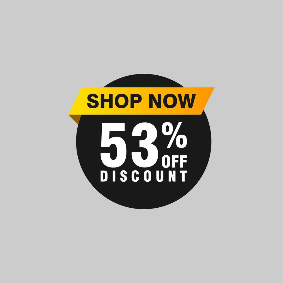 53 discount, Sales Vector badges for Labels, , Stickers, Banners, Tags, Web Stickers, New offer. Discount origami sign banner.