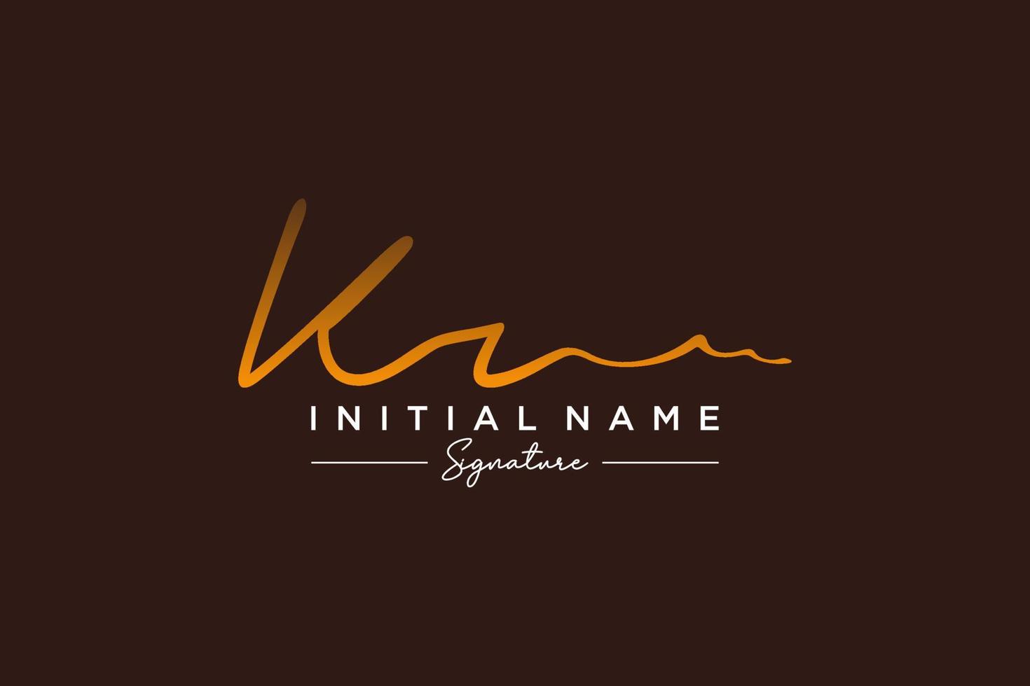 Initial KR signature logo template vector. Hand drawn Calligraphy lettering Vector illustration.