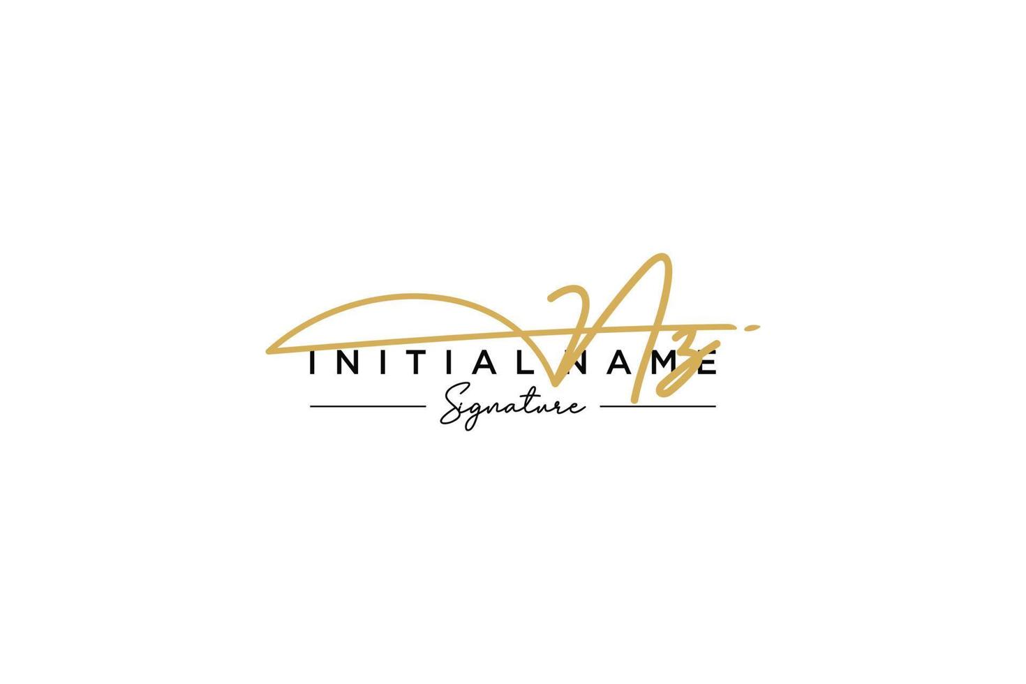 Initial NZ signature logo template vector. Hand drawn Calligraphy lettering Vector illustration.