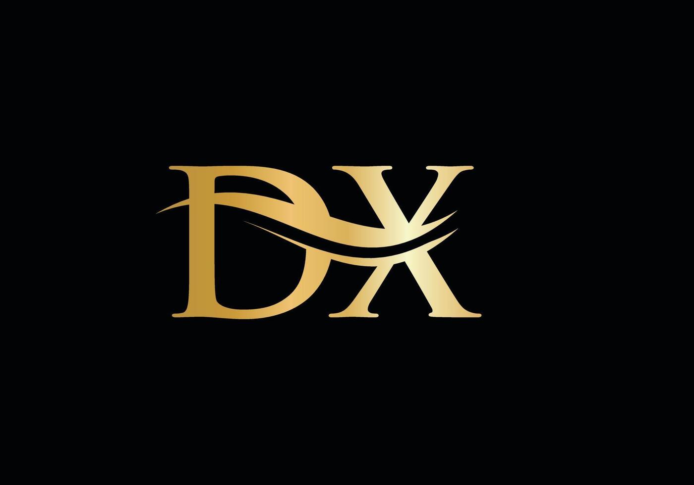 Monogram letter DX logo design Vector. DX letter logo design with modern trendy vector
