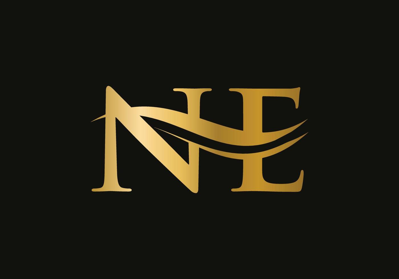 Initial NE letter business logo design vector template with minimal and modern trendy. NE logo design