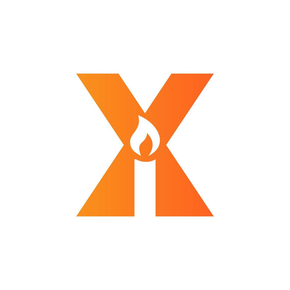 diseño de logotipo de vela x letra para vector de símbolo de evento, celebración y fiesta