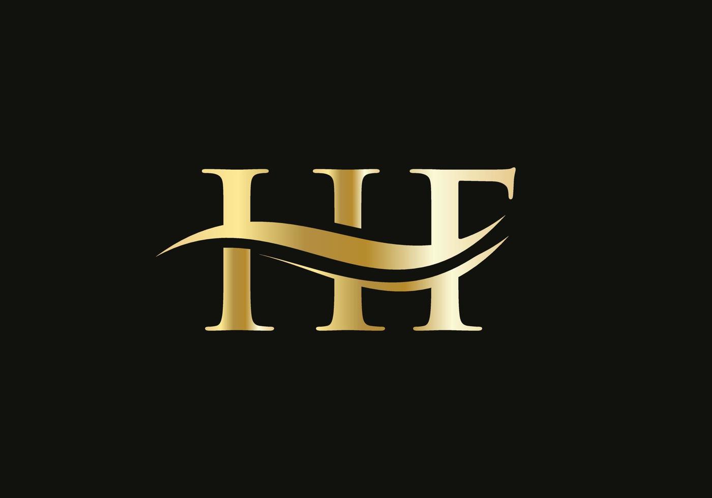 Modern letter HF logo design Vector. Initial linked letter HF logo design with creative, minimal and modern trendy vector