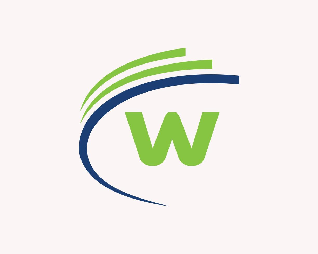 diseño de logotipo de letra w para negocios, construcción, tecnología y símbolo inmobiliario vector
