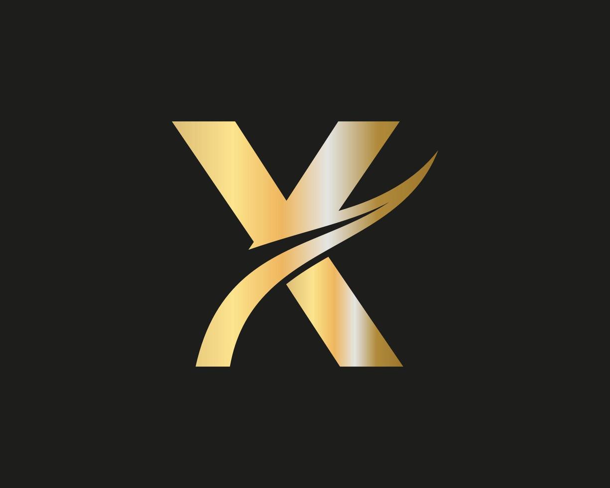 letra inicial x logo plantilla de vector de tipografía empresarial moderna