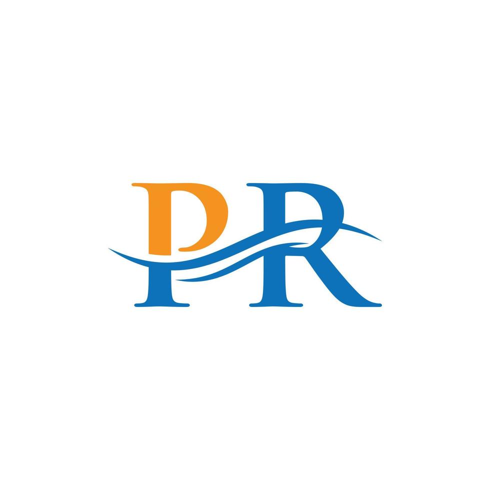 Initial linked letter PR logo design. Modern letter PR logo design vector