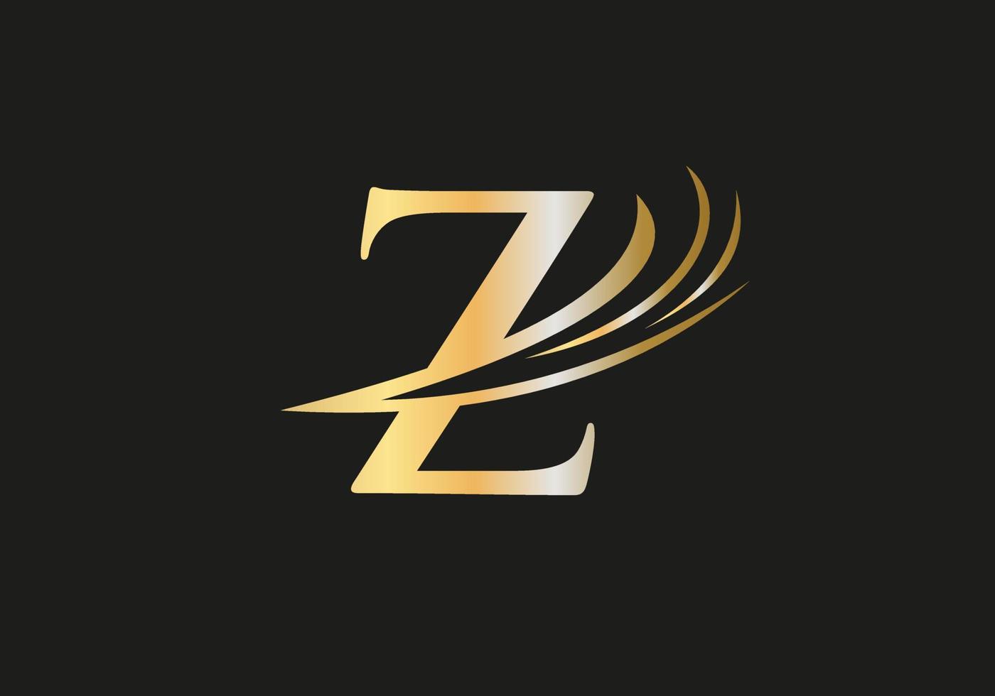 Monogram Z logo design vector template