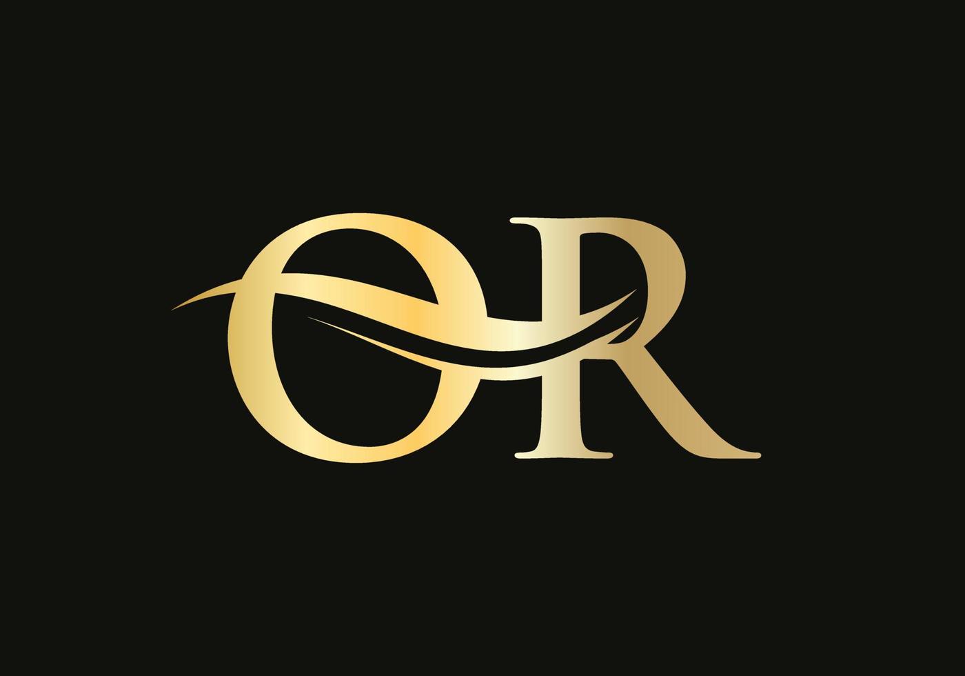 Initial Letter OR Linked Logo for business and company identity. Modern Letter OR Logo Vector Template with modern trendy