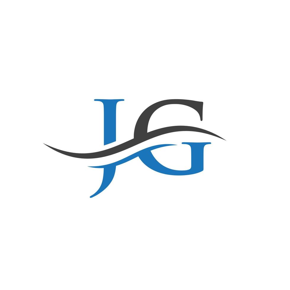 Creative JG letter with luxury concept. Modern JG Logo Design for business and company identity vector