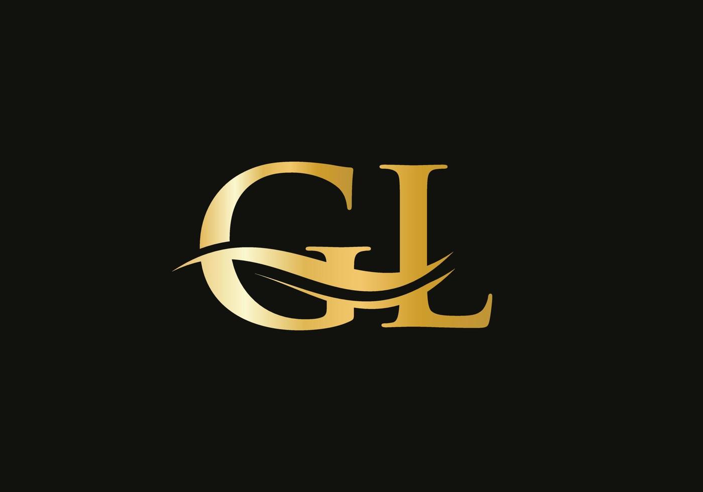 Creative GL letter with luxury concept. Modern GL Logo Design for business and company identity vector