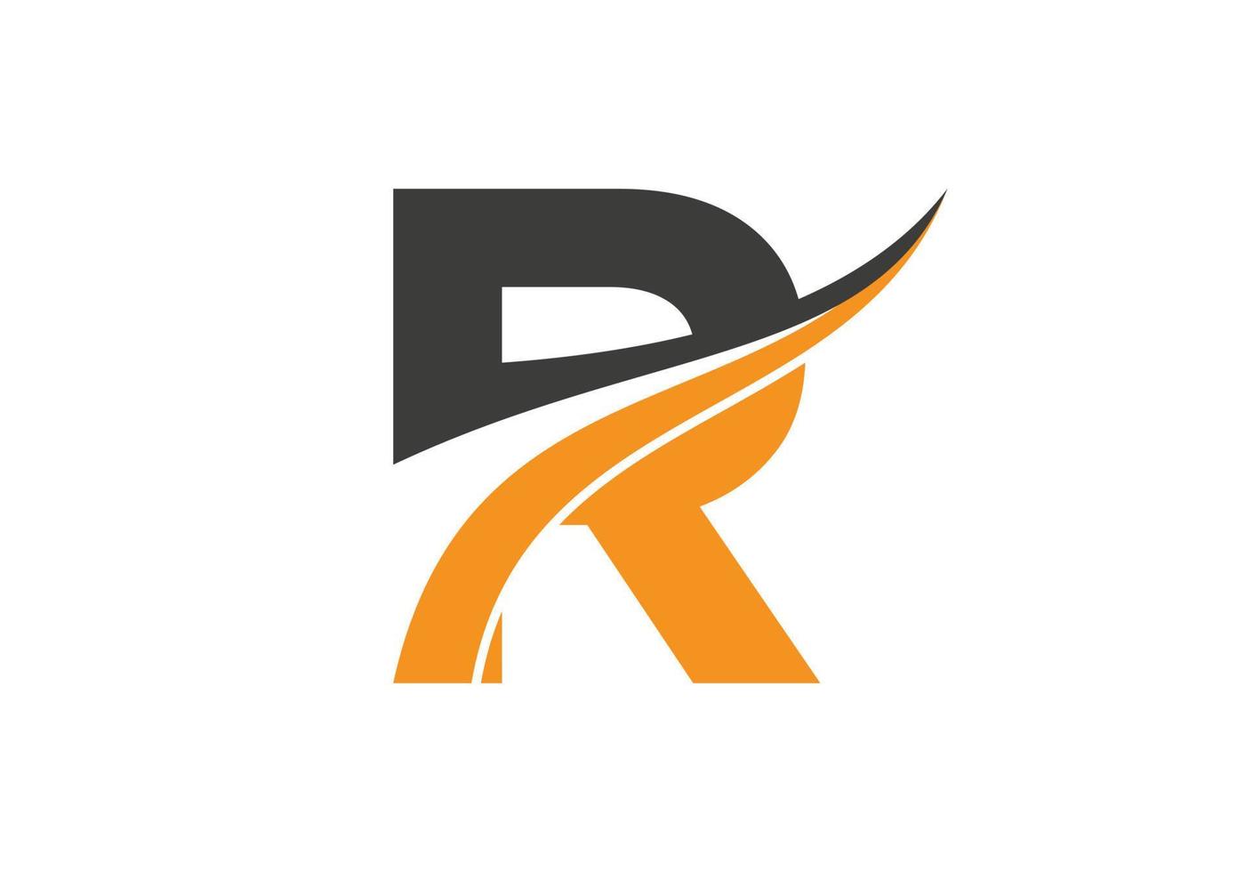 letra inicial r logo plantilla de vector de tipografía empresarial moderna