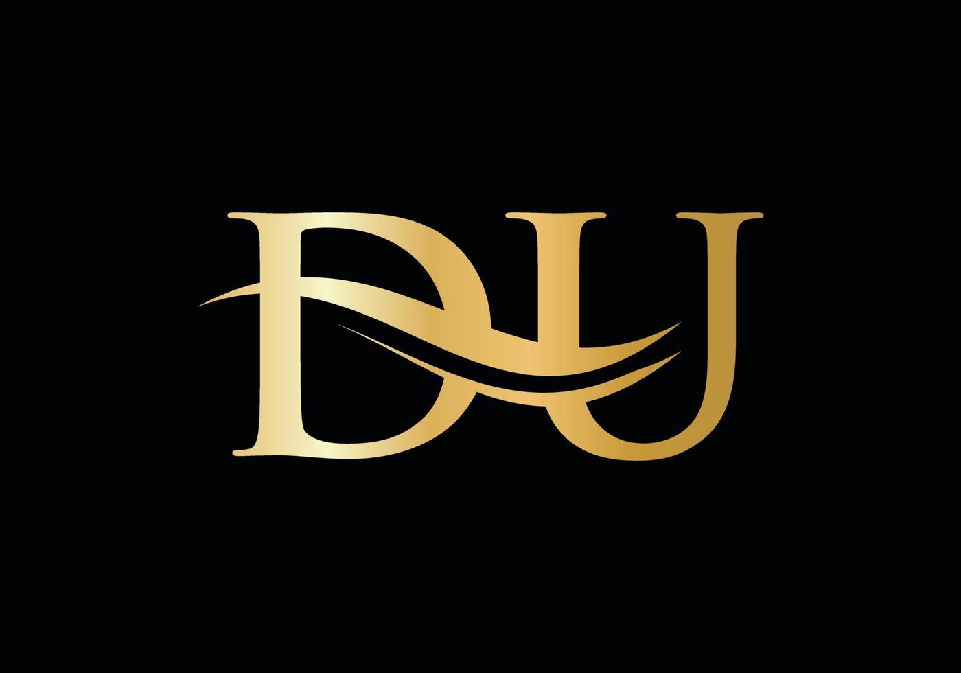 Modern DU Logo Design for business and company identity. Creative DU letter with luxury concept. vector