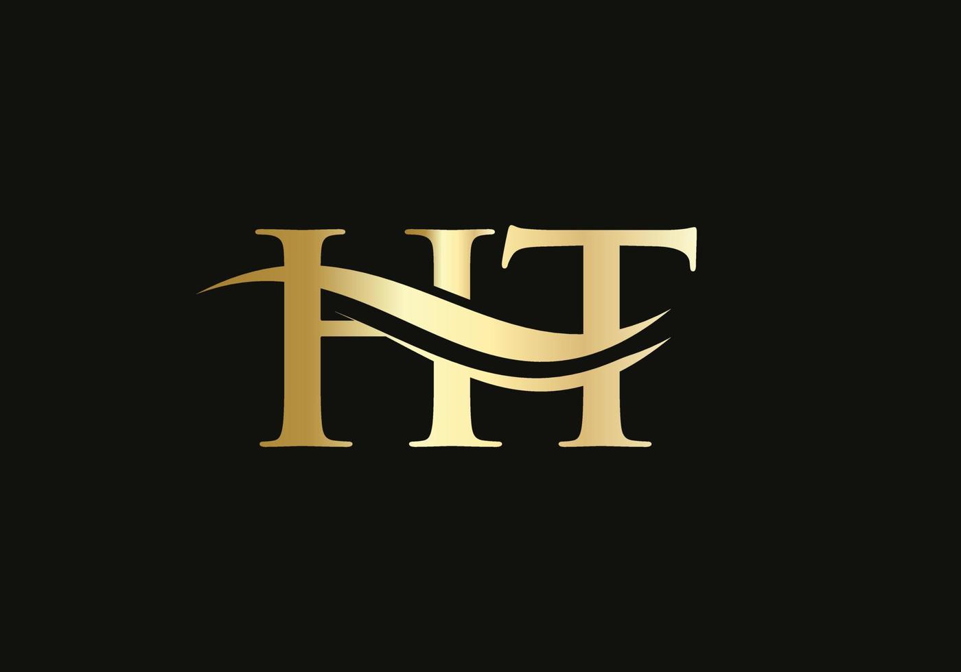 Initial Letter HT Linked Logo for business and company identity. Modern Letter HT Logo Vector Template with modern trendy